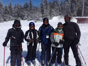 Down-hill warriors in -14 degrees